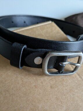 Black Genuine Leather Belt